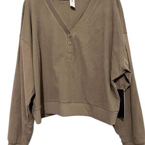 Velocity Women's Tan V-Neck Cardigan